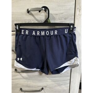 Under Armour Womens Unlined Athletic Fitness‎ Running Shorts Medium Navy